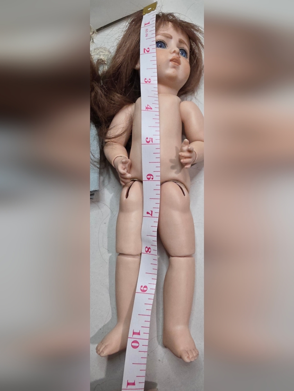 VINTAGE BRU JNE BERDINE FRENCH REPRODUCTION BISQUE DOLL COMES W/ ALL SHOWN - Picture 3 of 16